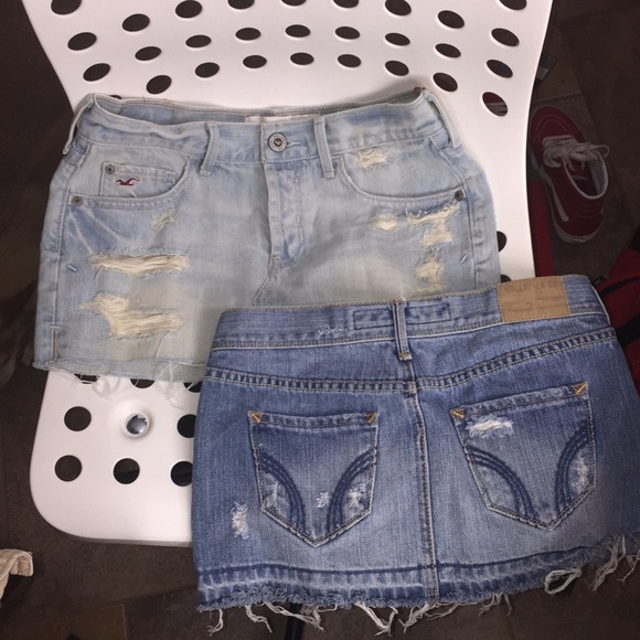 NWT Cute Hollister Jean Skirts! 2! - Picture 3 of 4