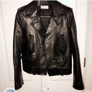 Authentic YSL black on Black moto jacket.