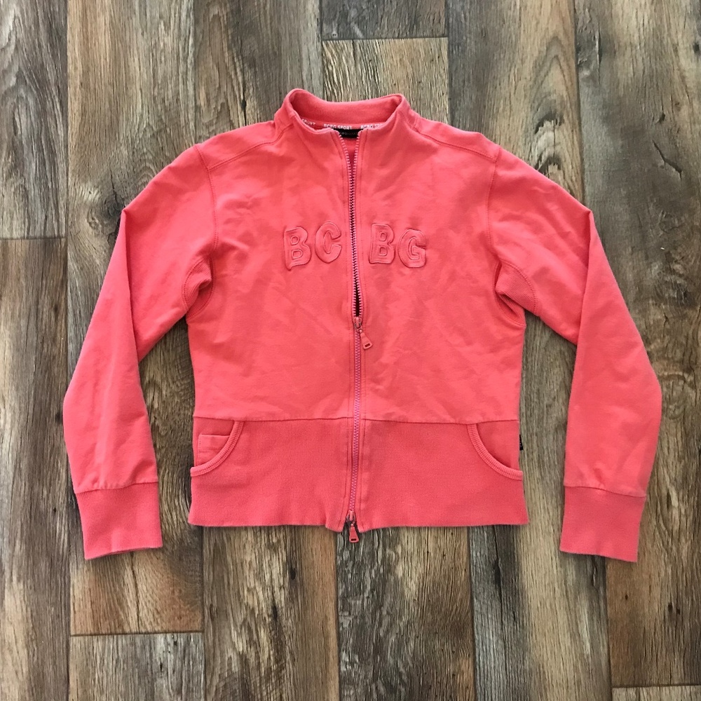 BCBG Maxazria Women Sport Zipper Jacket Pink Activ