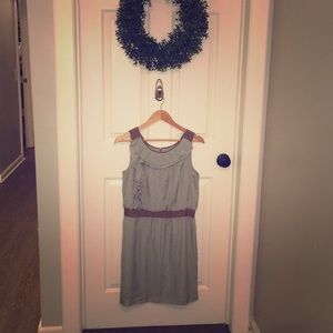 Taupe and Smokey blue dress