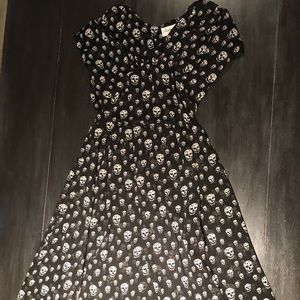 Bettie Page vintage inspired midi dress