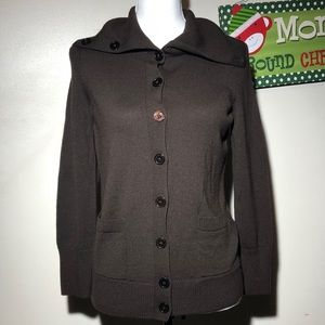 🌟 Talbots Petite S Sweater 100% Merino Wool Brown