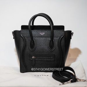 Celine Luggage Nano
(Black grainy leather)