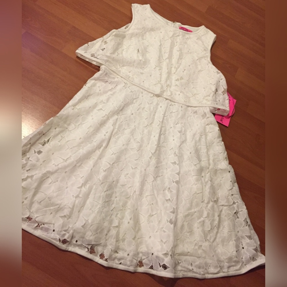 Betsey Johnson Lace Popover Skater Dress