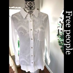Free people button down long sleeve shirt