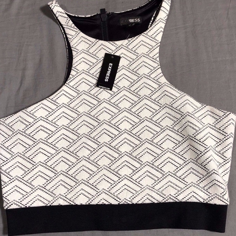 Express Crop Top Size M Chevron
