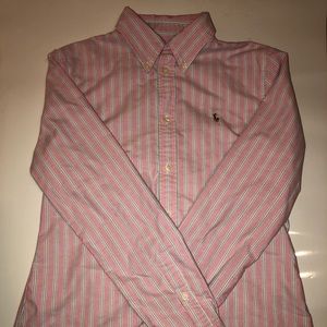 Polo Ralph Lauren Pink Striped Oxford Button Down