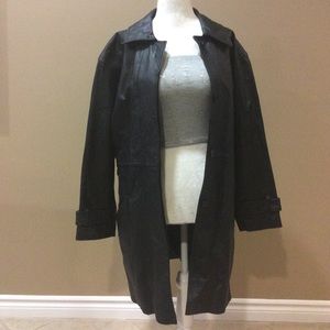 Bagatelle Long Leather Coat  sz 10