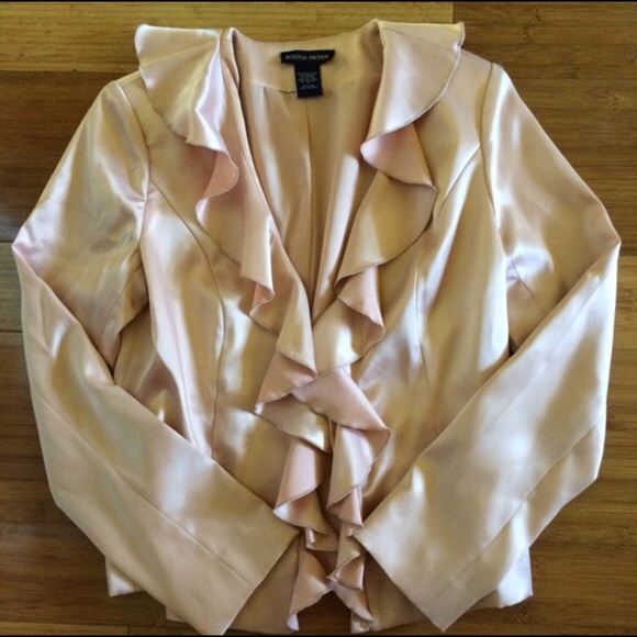 Boston Proper Dusty Rose Ruffled Jacket 🌹💗 - Picture 4 of 8