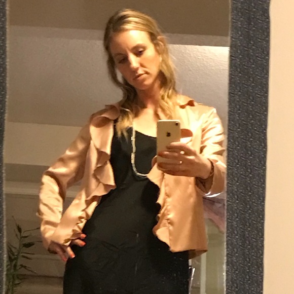 Boston Proper Dusty Rose Ruffled Jacket 🌹💗 - Picture 5 of 8