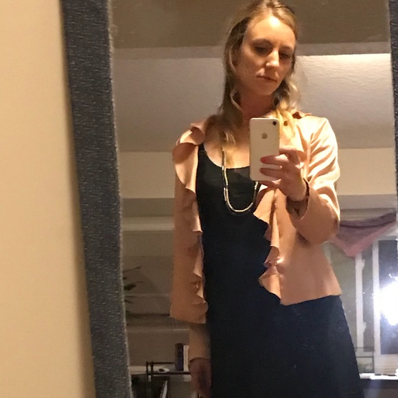 Boston Proper Dusty Rose Ruffled Jacket 🌹💗 - Picture 8 of 8