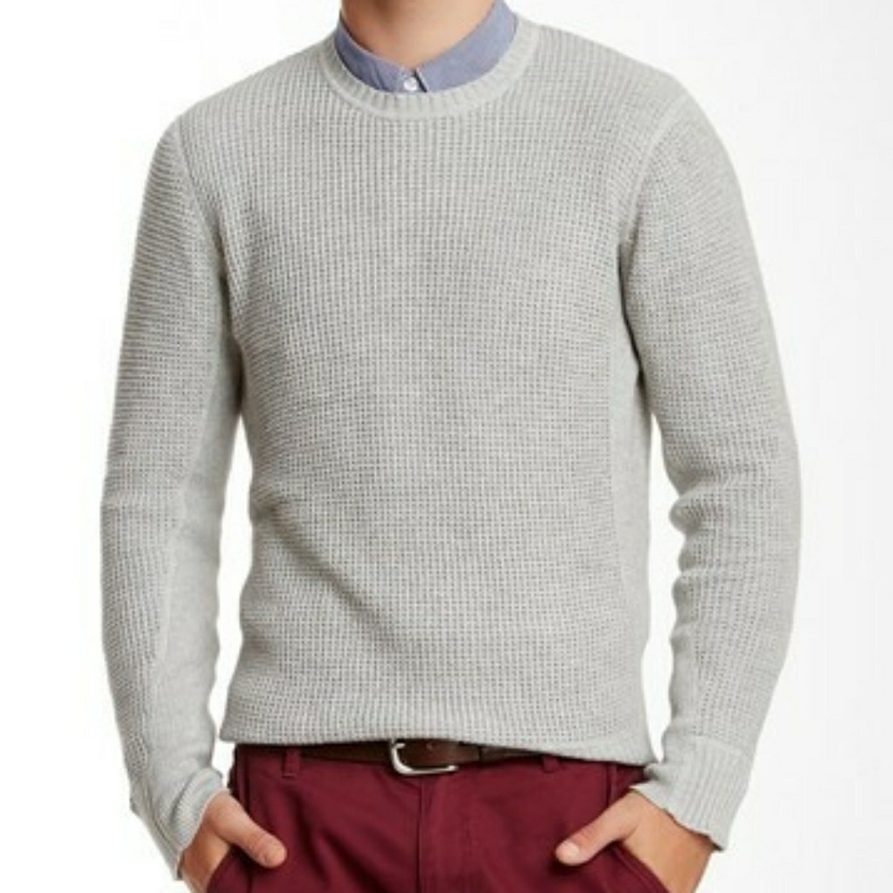 Life after denim grey waffle knit sweater