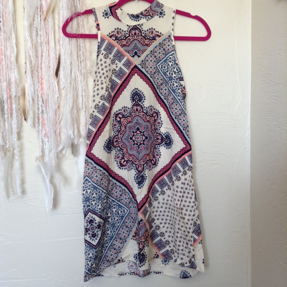 Living Doll Los Angeles Boho Print Shift Dress