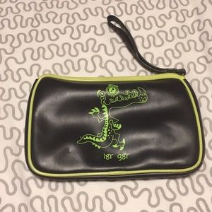 Black with Lime Green Trim Koie Wristlet
