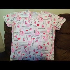 Breast Cancer Awareness Scrub Top