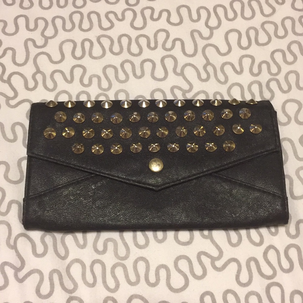 Black Studded Lulu Wallet