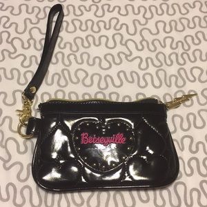 Black Pleather Betseyville Wristlet