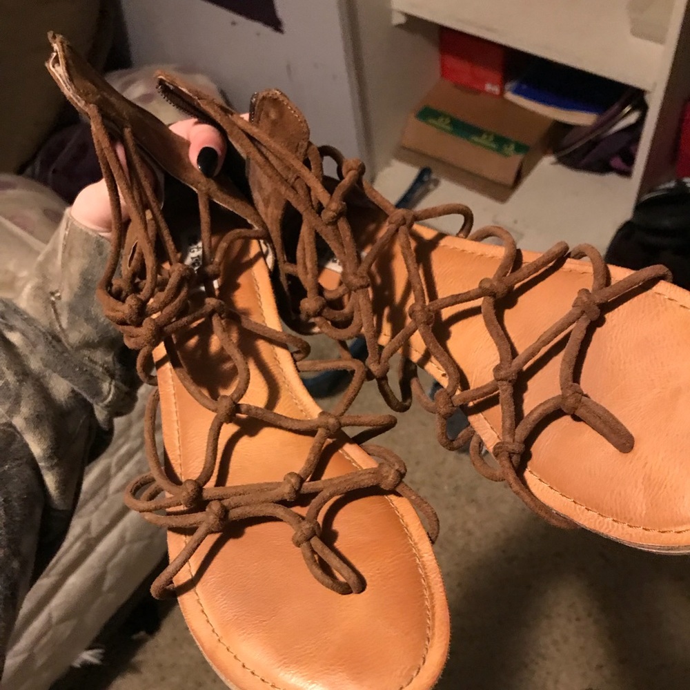 Brown and black sandals - $15 each OBO