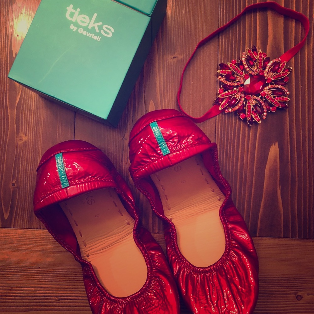 Tieks Red Diamond size 9 NWT