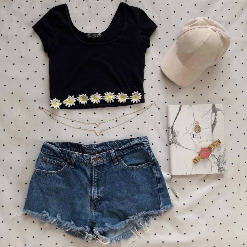 High-Waisted Classic Denim Shorts