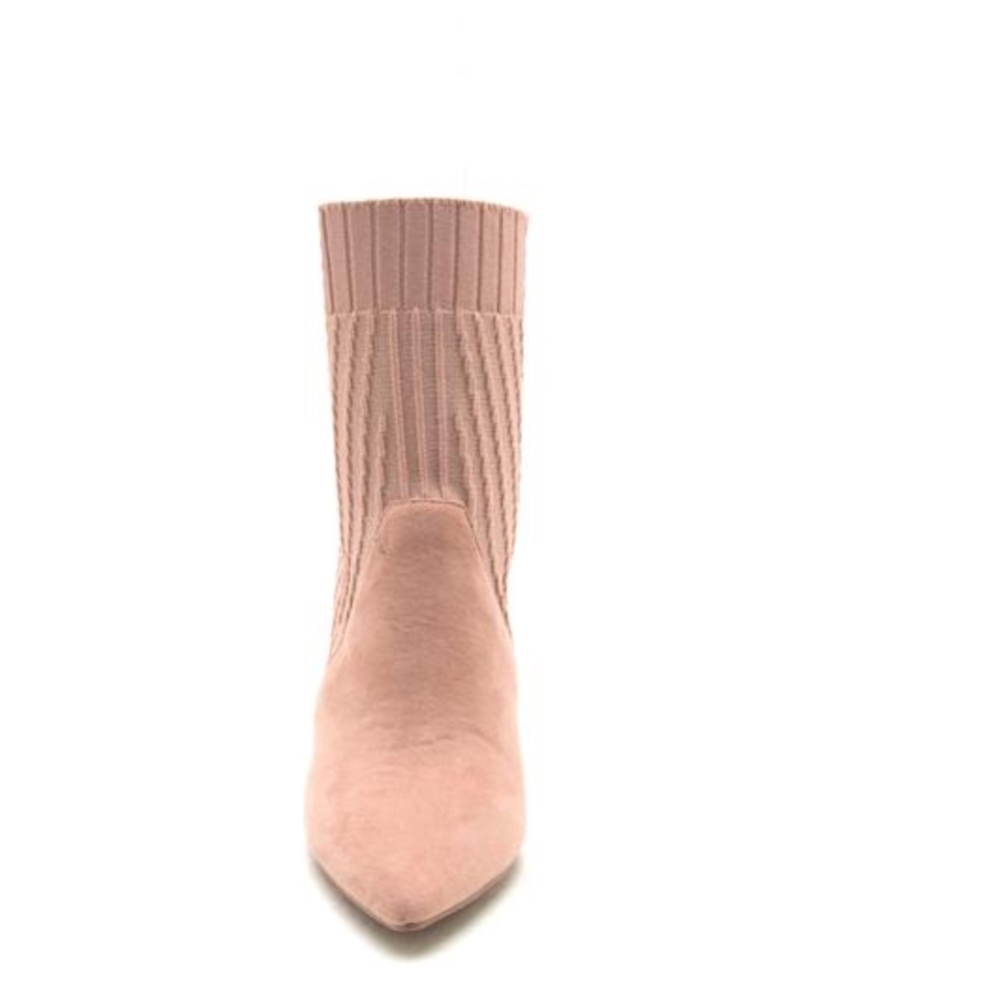 LUST WORTHY FLY KNIT BOOT HEEL BLUSH - Picture 5 of 6