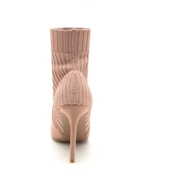 LUST WORTHY FLY KNIT BOOT HEEL BLUSH - Picture 4 of 6