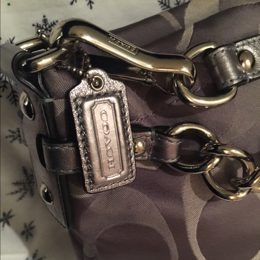Silver Coach bag
