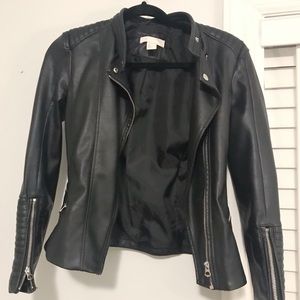 H&M women's leather jacket size 4