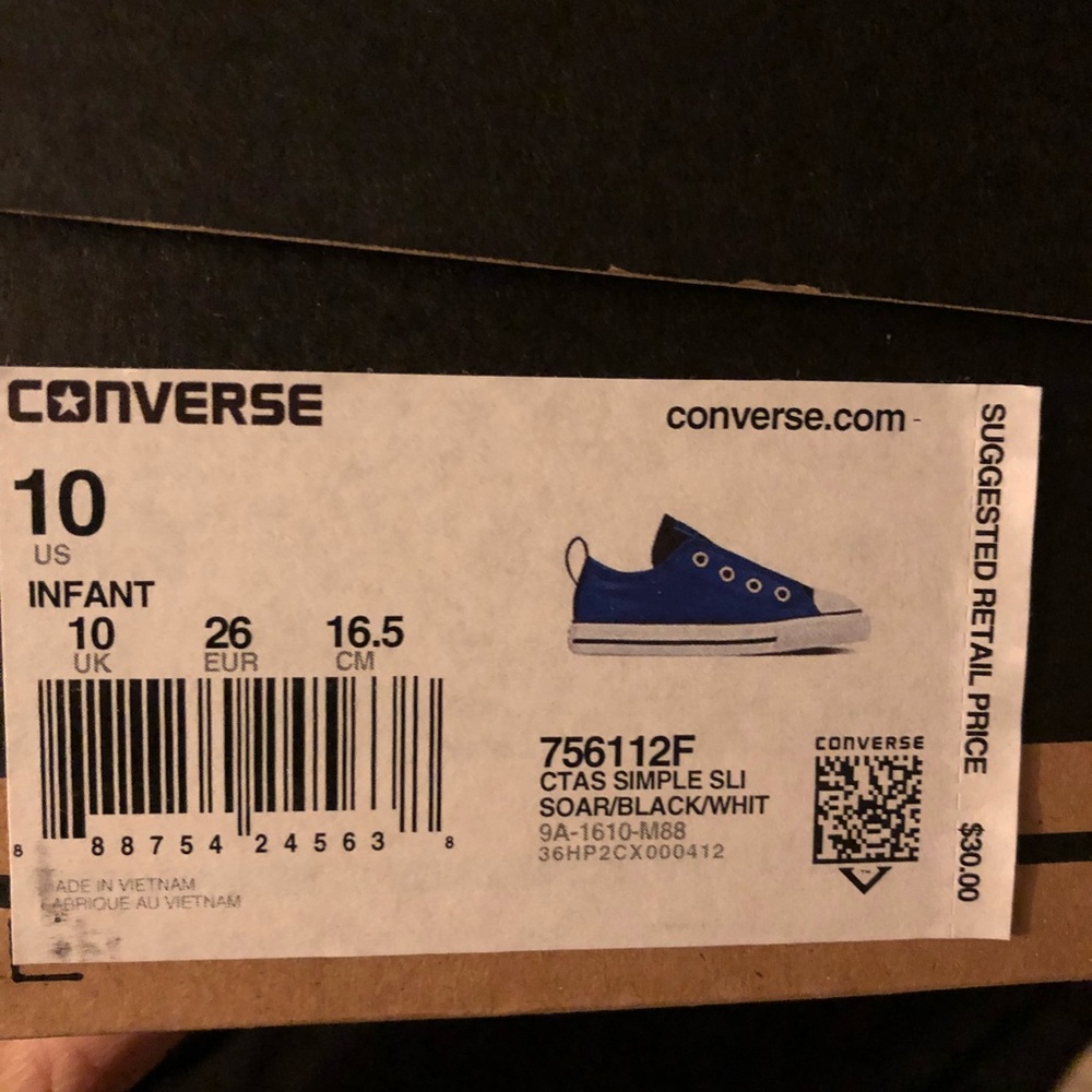 Converse slip on sneakers Blue/Black/White - Picture 5 of 7