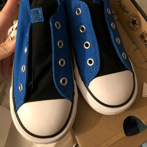 Converse slip on sneakers Blue/Black/White - Picture 2 of 7