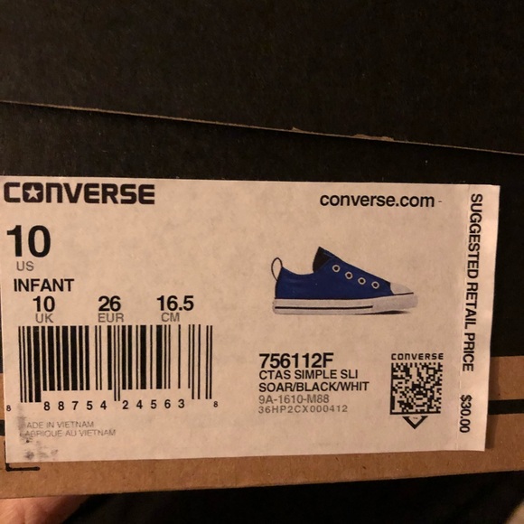 Converse slip on sneakers Blue/Black/White - Picture 5 of 7