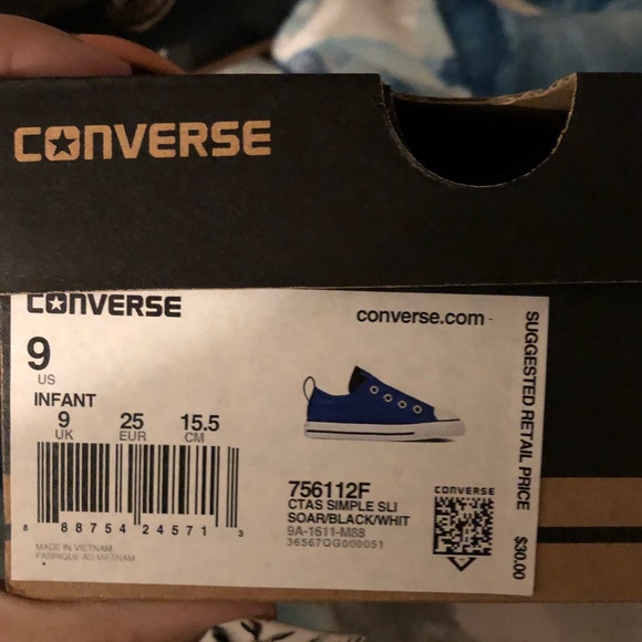 Converse slip on sneakers Blue/Black/White - Picture 6 of 7