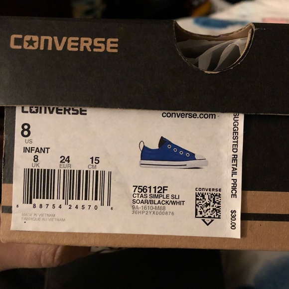 Converse slip on sneakers Blue/Black/White - Picture 7 of 7