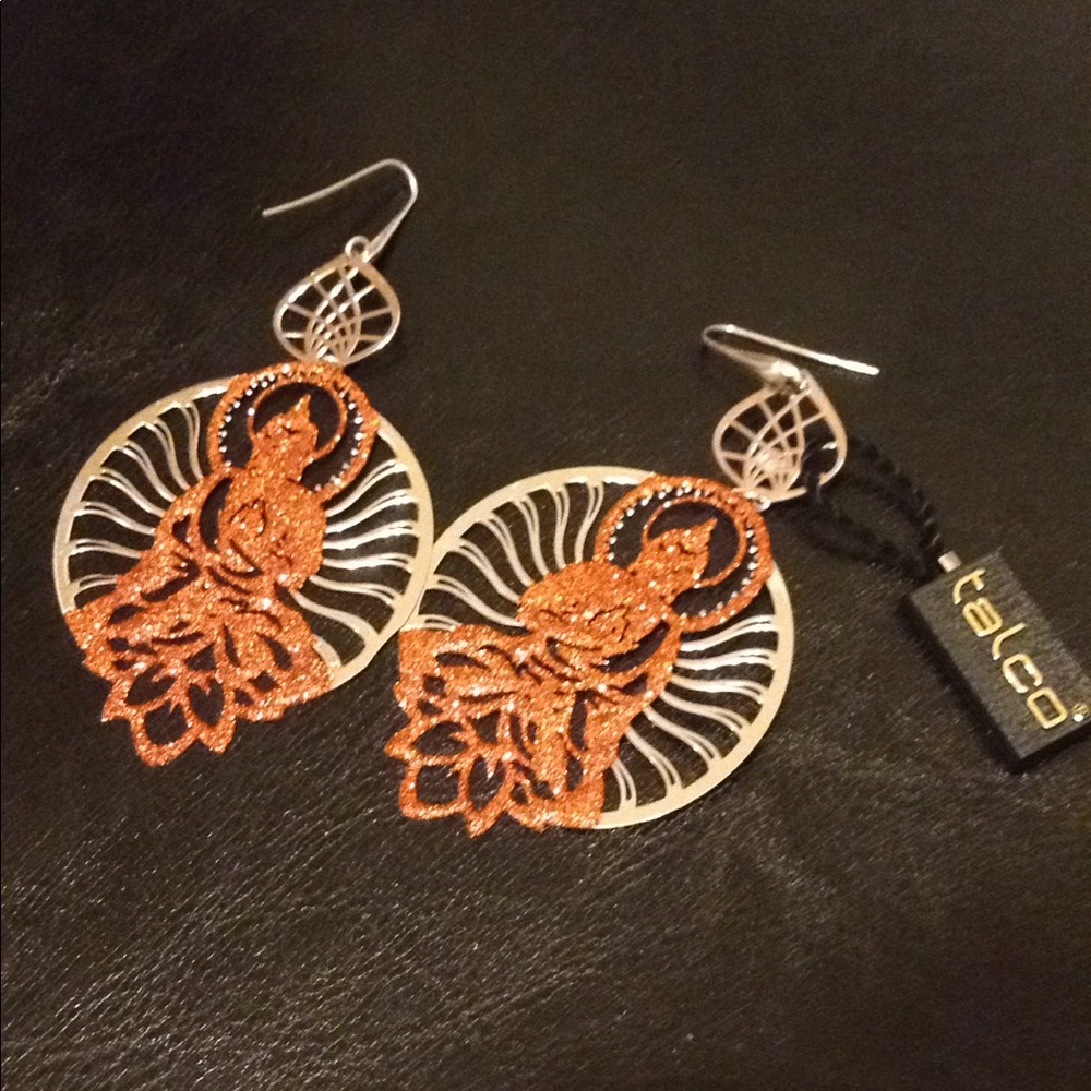 NWT Talco brand 925 silver buddha earrings.