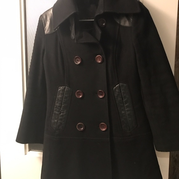 Mackage Peacoat Leather Wool XS - Picture 7 of 8