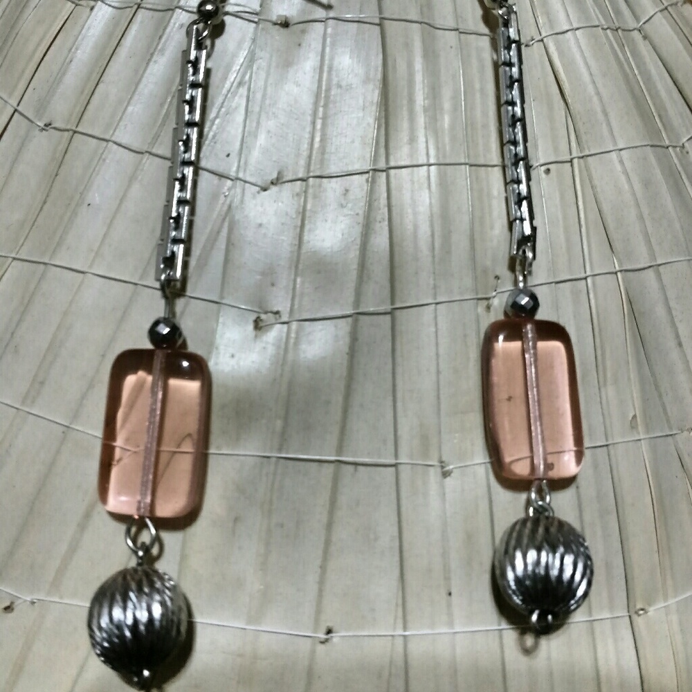 Handmade Glass & Silver Dangles