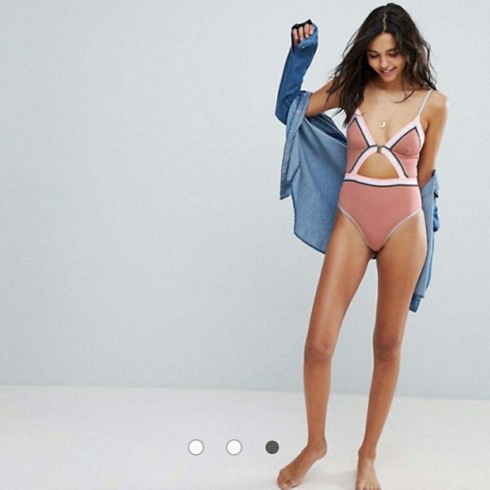 ASOS River Island Knit Hem Monokini Sz 4