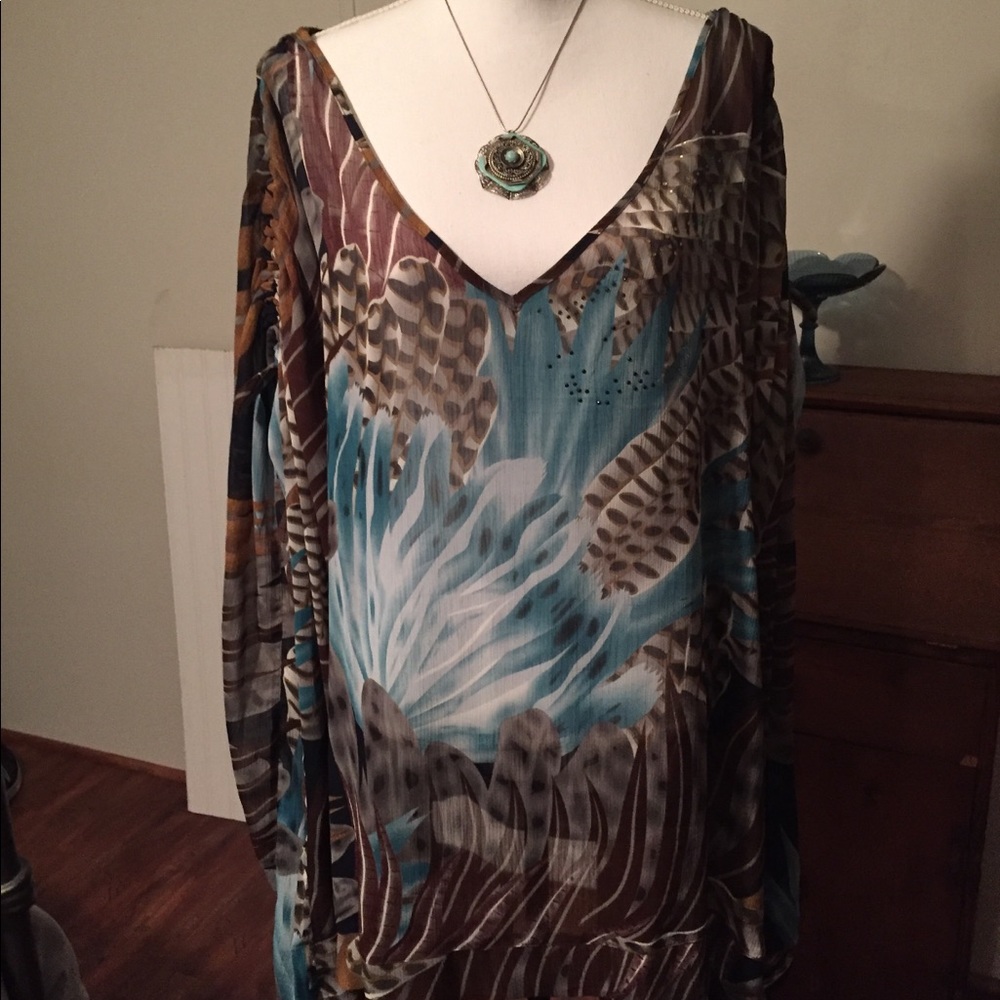 🔴 Kaetlyn Max 3X-4X Sheer Tunic Mis-Sized