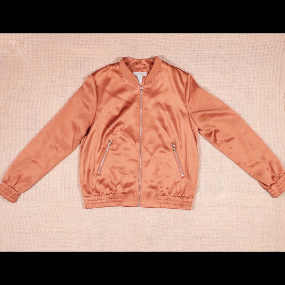 Orange (bronze) bomber jacket