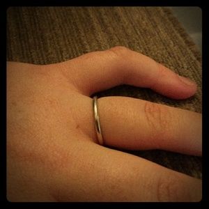 Thin White Gold Band