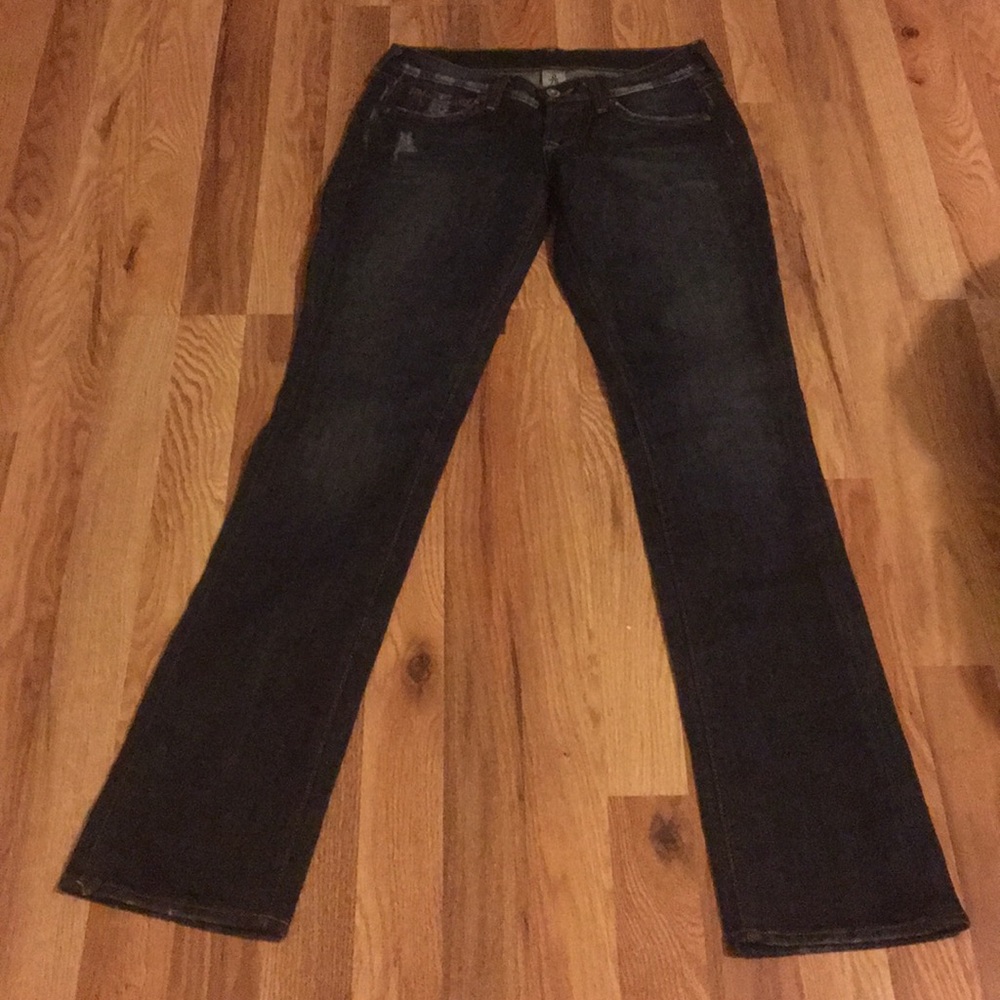 Lucky Brand dungaree straight jeans size 0/25