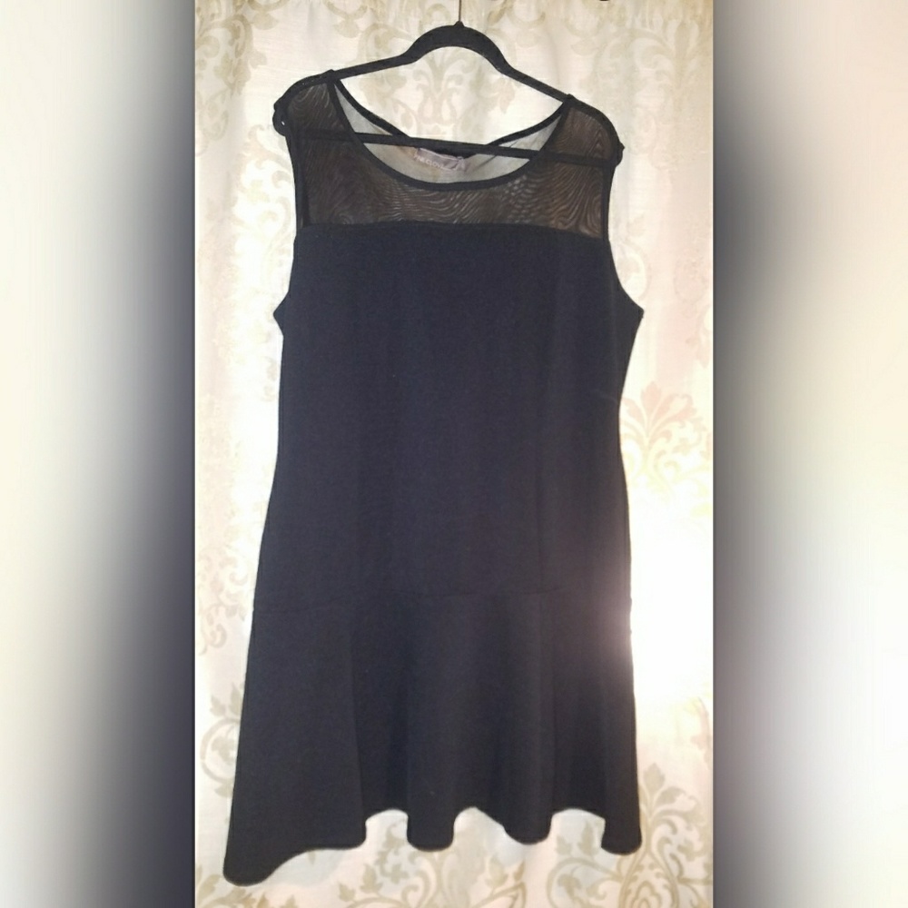 ASOS Curve Pink Clove Black Mesh Dress