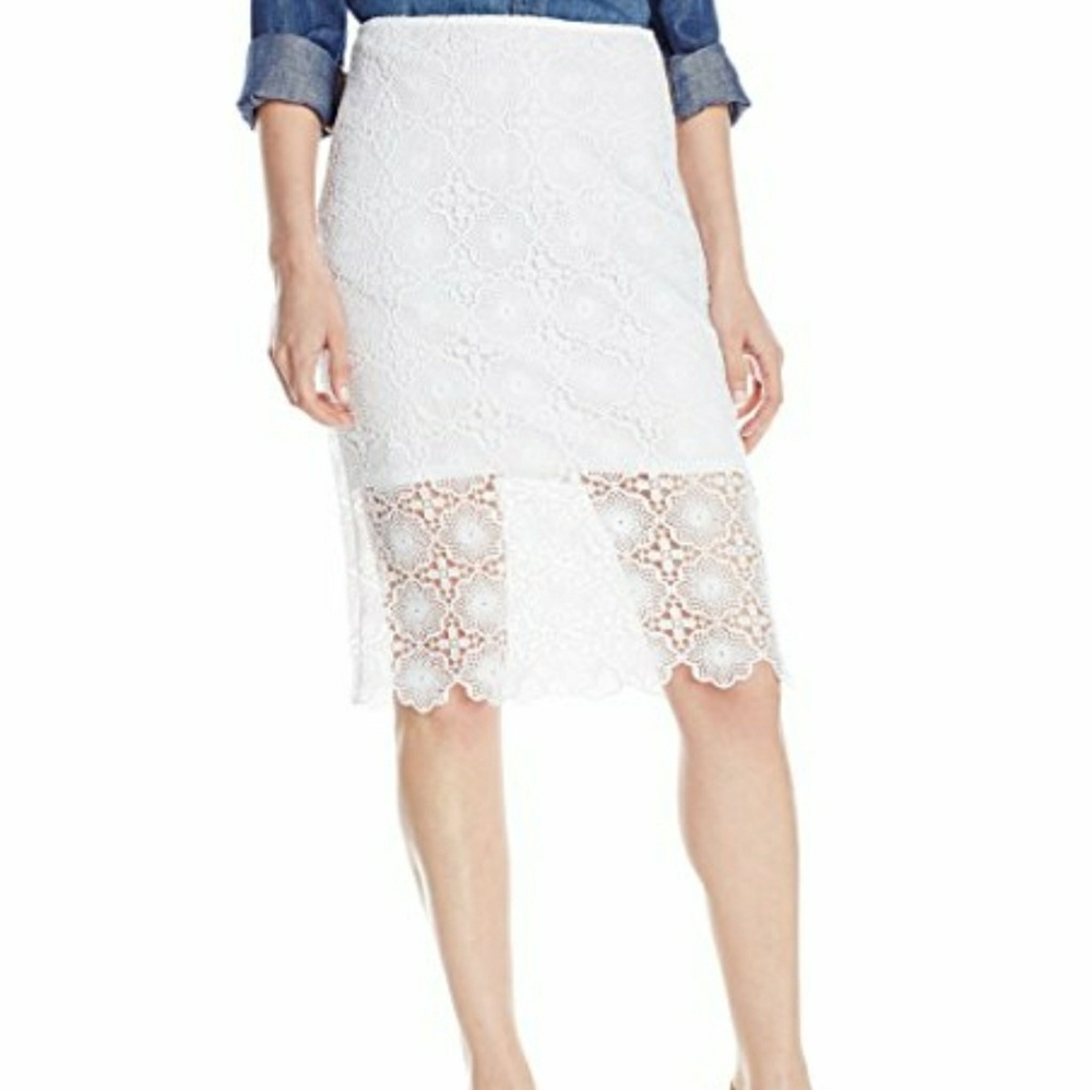 NWT Kensie Open Floral Lace Skirt