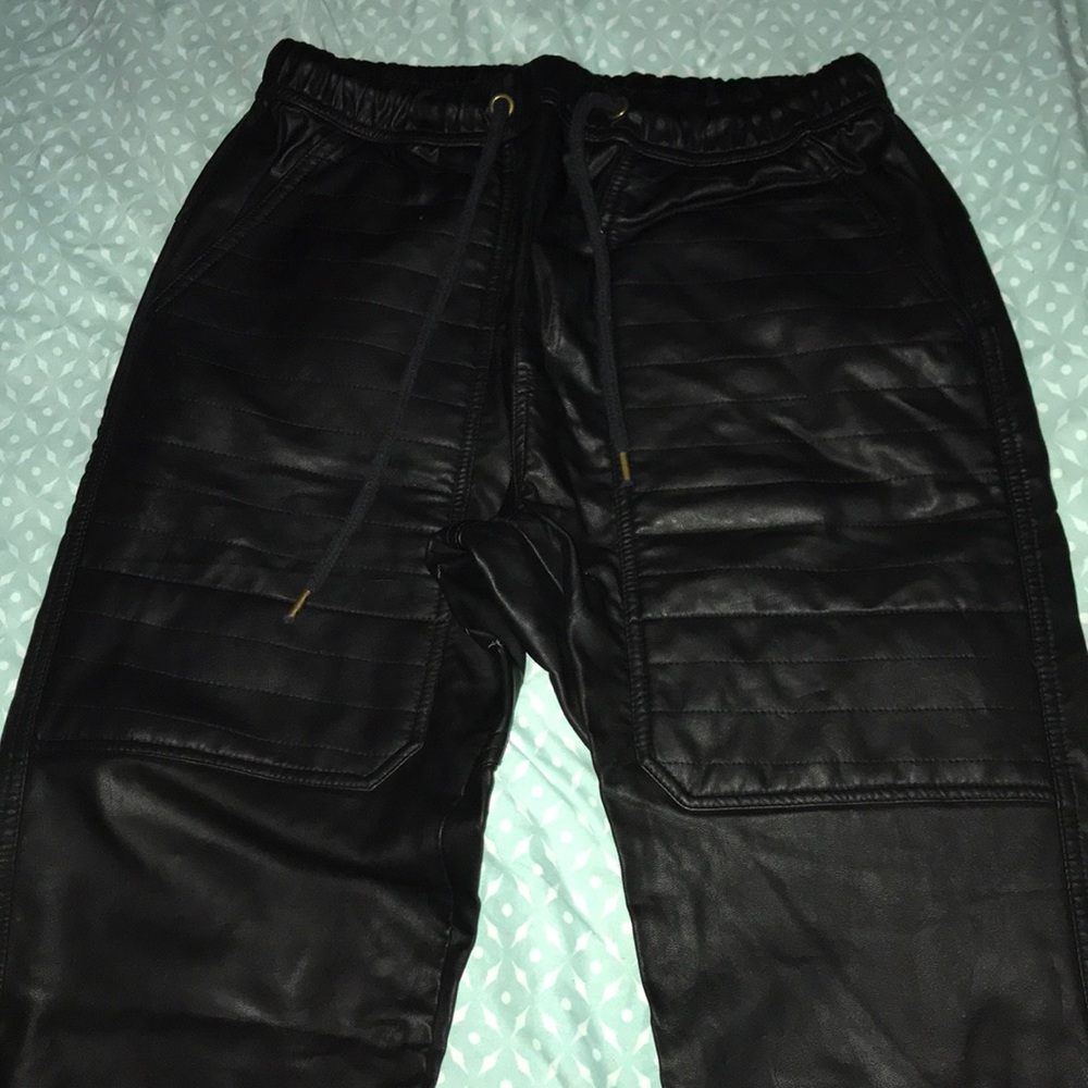 Men’s leather joggers
