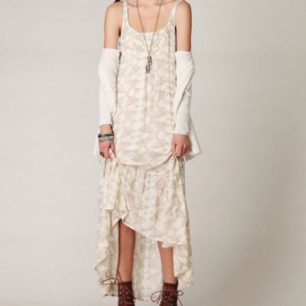 Free People Love Birds Hi-Low Maxi Dress sz 4
