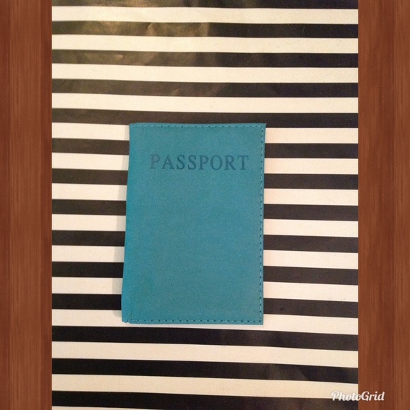 TEAL BLUE PASSPORT COVER - Picture 1 of 3