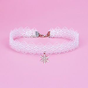🌹🌈Merry Christmas Cute White Lace Choker🌈🌹