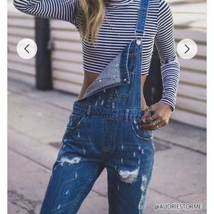 Distressed Overalls