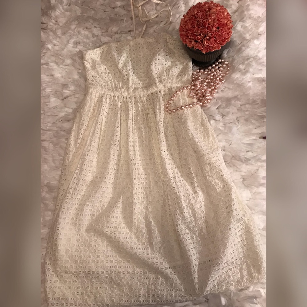 Anthropologie HD Paris Ivory Lace Dress Size 4