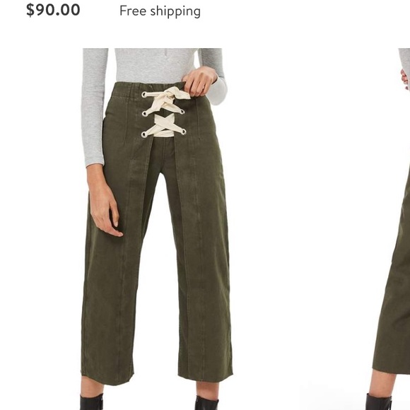 lace up trousers topshop